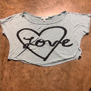 dELia*s Love Y2K cropped oversized shirt size small